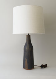 Elongated Bottle Lamp in Poured Graphite - Victoria Morris